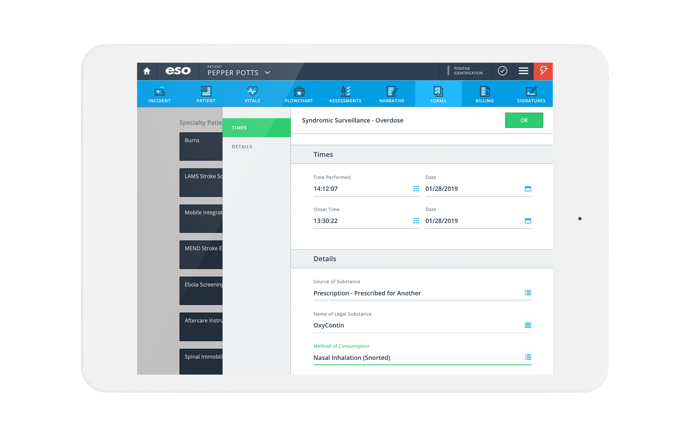 Electronic Health Record Software (EHR) for Fire - ESO