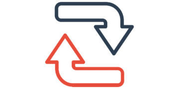 icon representing bidirectional data sharing