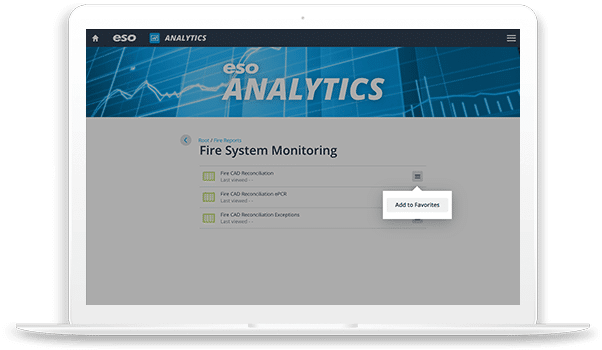 Adding favorites to Fire Analytics System Monitoring.