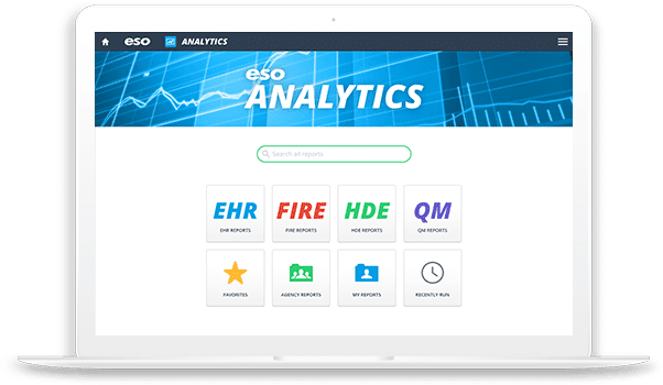 View of Hospital Analytics homepage.