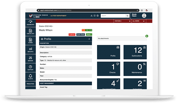 View of creating asset profile in asset management.