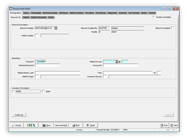 SS DI DataEntry DemographicTab