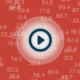 Illustration of numerical data surrounding a play video icon.
