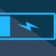 Illustration of a battery being charged.