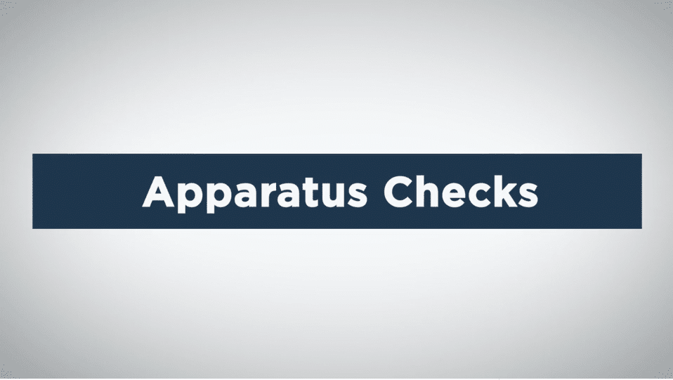 Learn how to successfully log an apparatus check.
