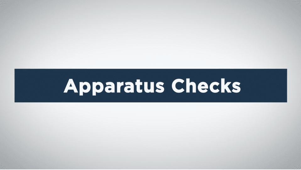 Learn how to successfully log an apparatus check. 