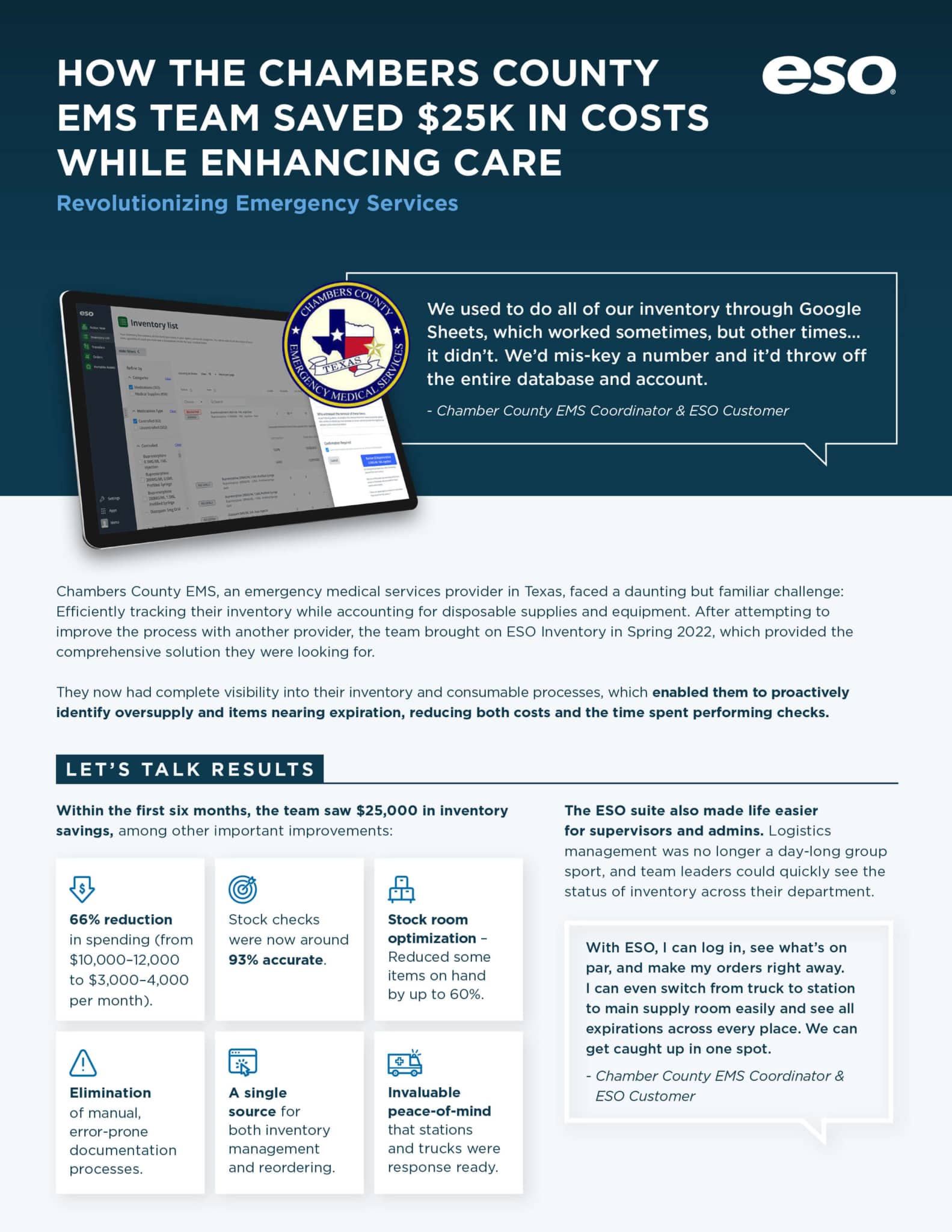 Chambers EMS Enhancing Care with 25K Saved in 6 Months ESO
