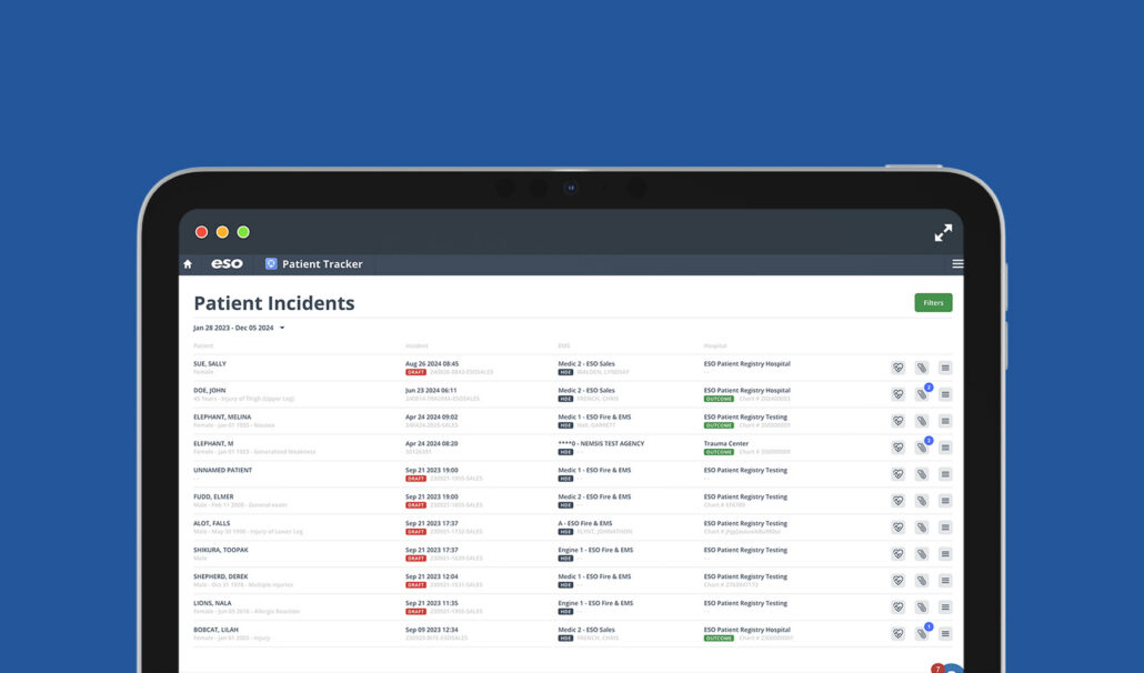 Screenshot of Health Data Exchange for Hospitals