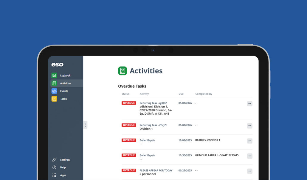 Screenshot of Activities