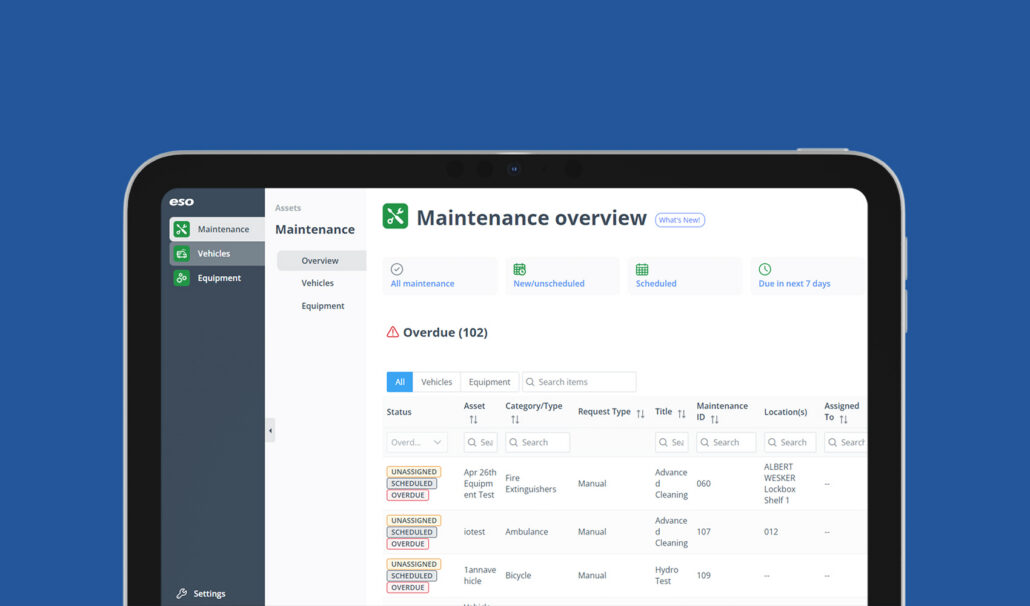 Screenshot of Asset Management