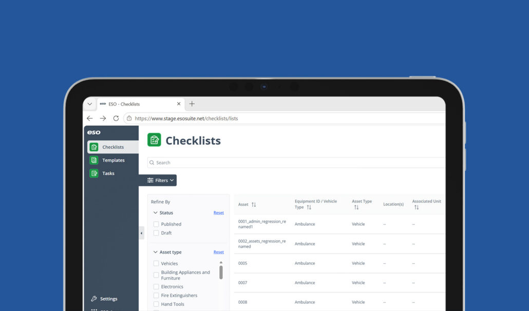 Screenshot of Checklists