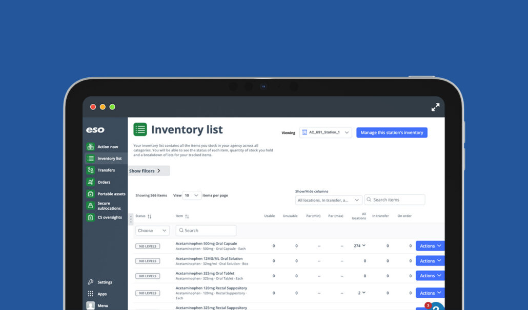 Screenshot of Inventory