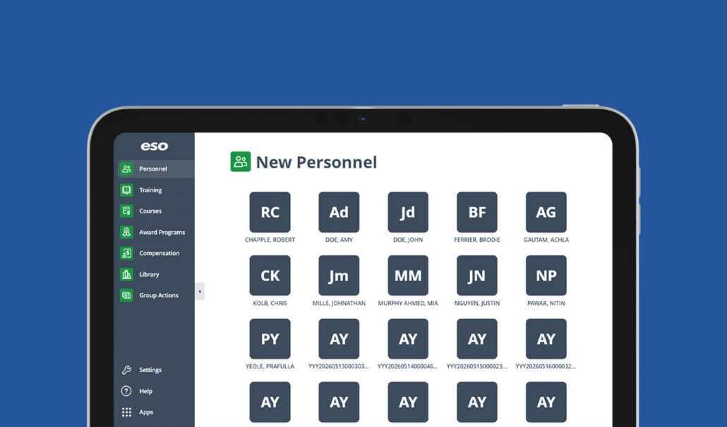 Screenshot of Personnel Management