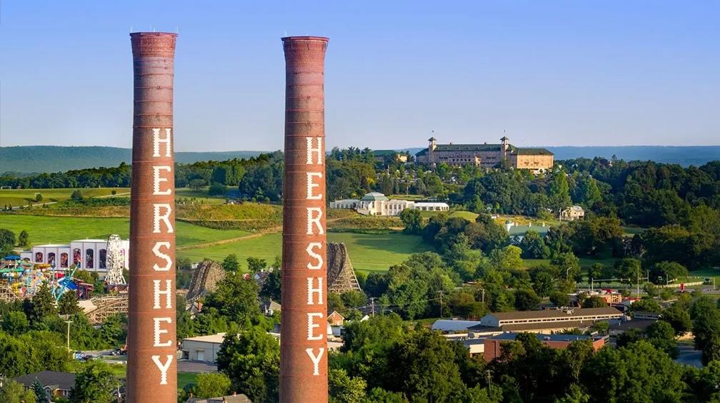 Hershey, Pennsylvania smokestacks